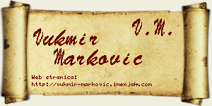 Vukmir Marković vizit kartica